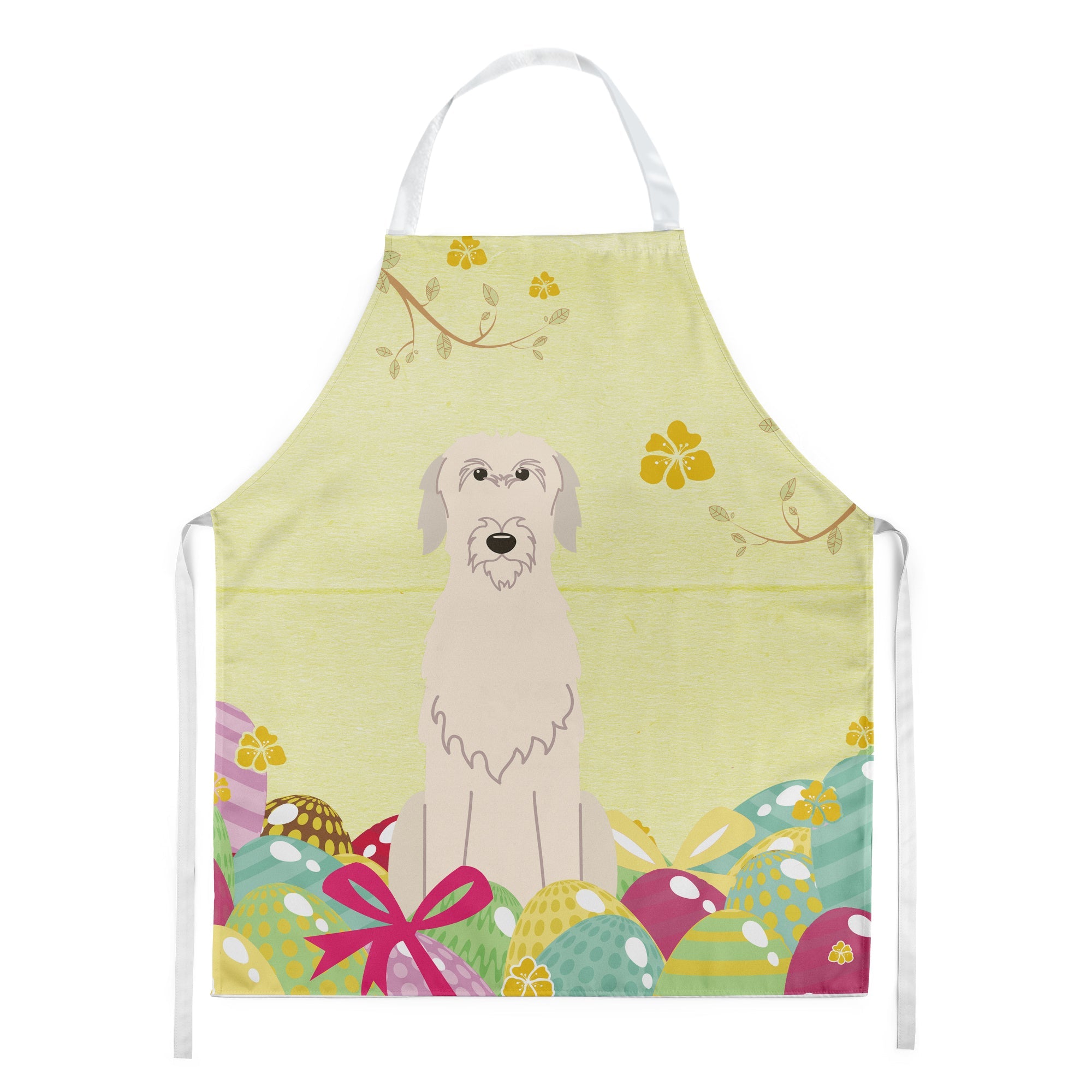 Easter Eggs Irish Wolfhound Apron Cooking Kitchen Server Baking Crafts Gardening for Adult Women Men, Unisex, Large, Multicolor