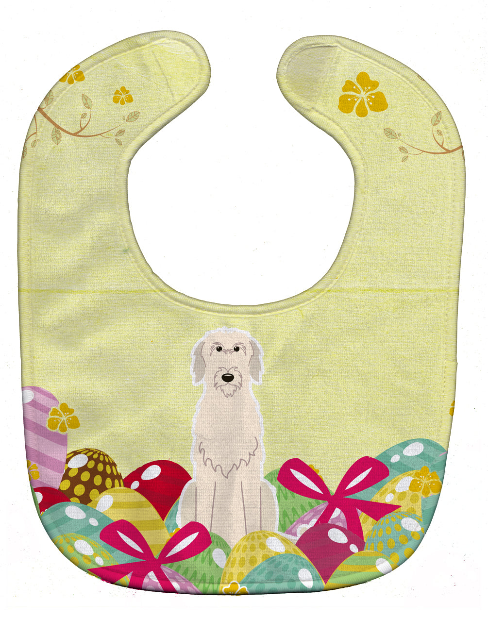 Easter Eggs Irish Wolfhound Baby Bib Easy-Clean Baby Bib Baby Feeding Accessory Baby Mealtime Essential, 10 x 13, Multicolor