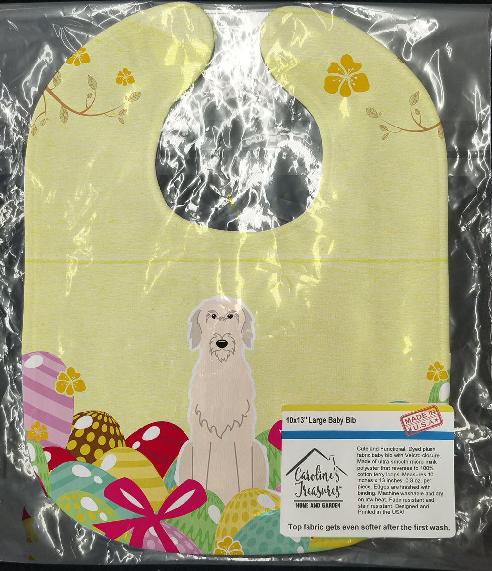 Easter Eggs Irish Wolfhound Baby Bib Easy-Clean Baby Bib Baby Feeding Accessory Baby Mealtime Essential, 10 x 13, Multicolor