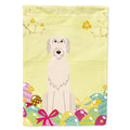 Easter Eggs Irish Wolfhound House Flag 28x40 Porch Sleeve Pole Decorative Outside Yard Banner Artwork Wall Hanging, Polyester