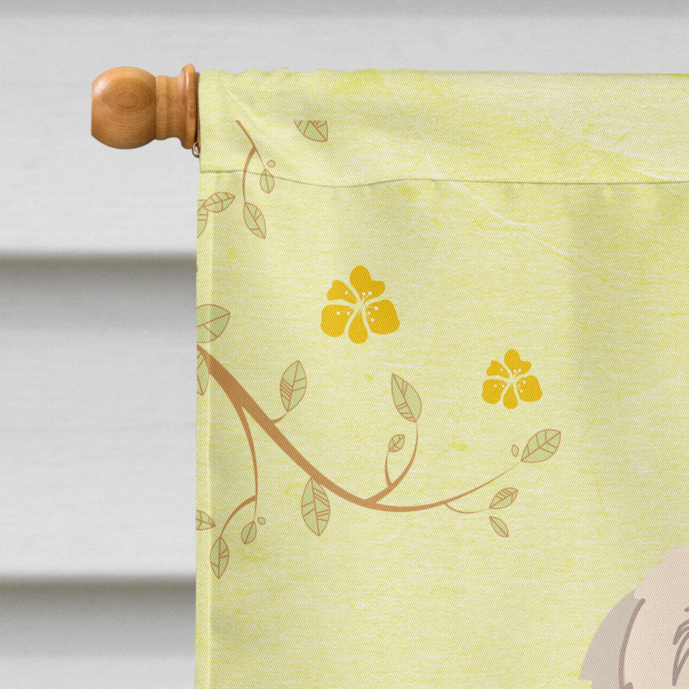 Easter Eggs Irish Wolfhound House Flag 28x40 Porch Sleeve Pole Decorative Outside Yard Banner Artwork Wall Hanging, Polyester