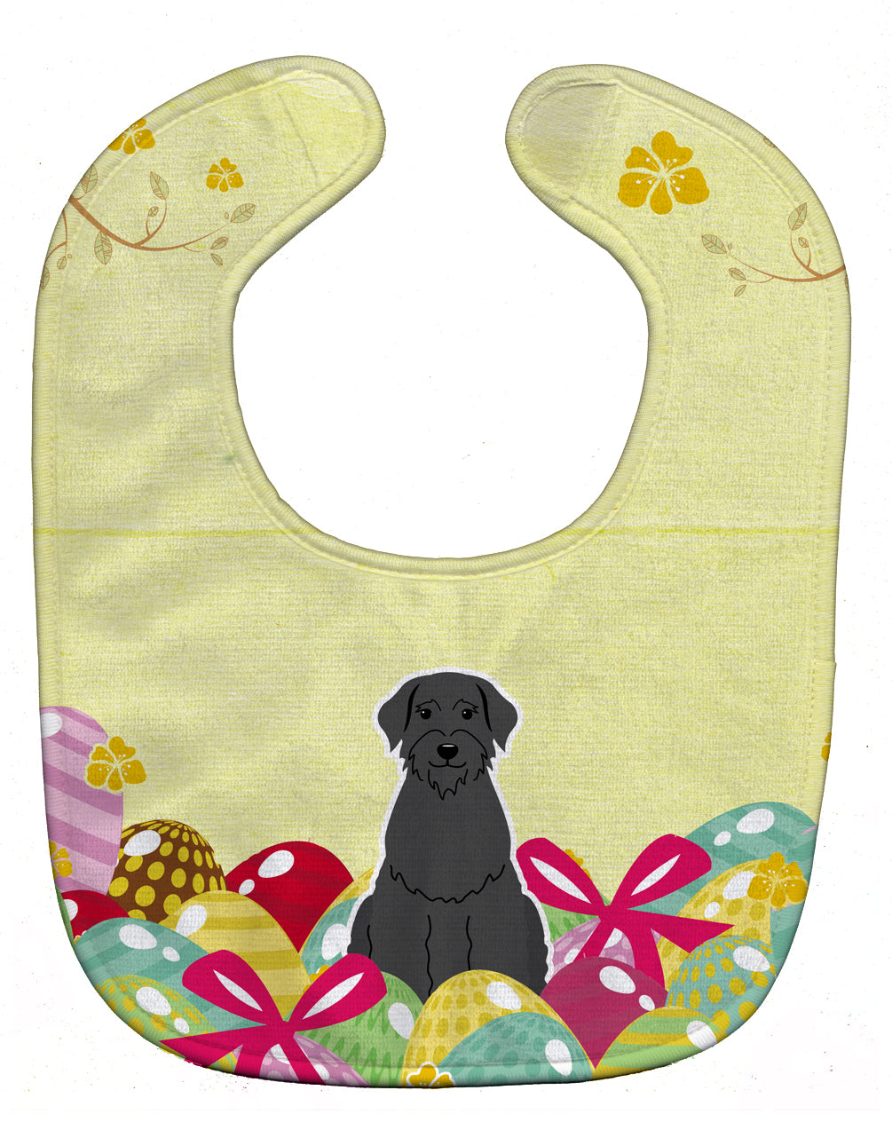 Easter Eggs Giant Schnauzer Baby Bib Easy-Clean Baby Bib Baby Feeding Accessory Baby Mealtime Essential, 10 x 13, Multicolor