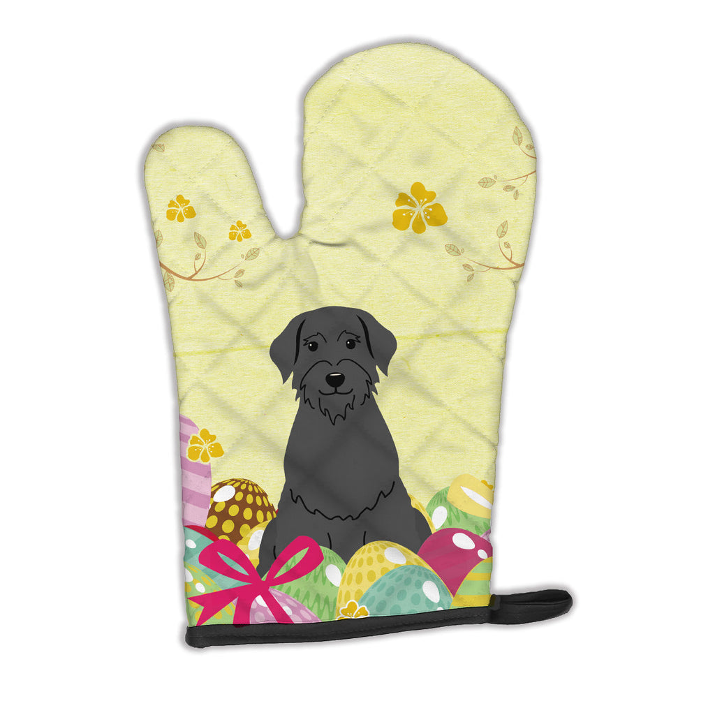 Easter Eggs Giant Schnauzer Oven Mitt Heat Resistant Thick Oven Mitt for Hot Pans and Oven, Kitchen Mitt Protect Hands, Cooking Baking Glove