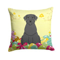 Easter Eggs Giant Schnauzer Decorative Throw Pillow 14x14 Indoor Outdoor Accent Cushion, Fabric Cover with Insert for Sofa, Bed, Porch & Living Room
