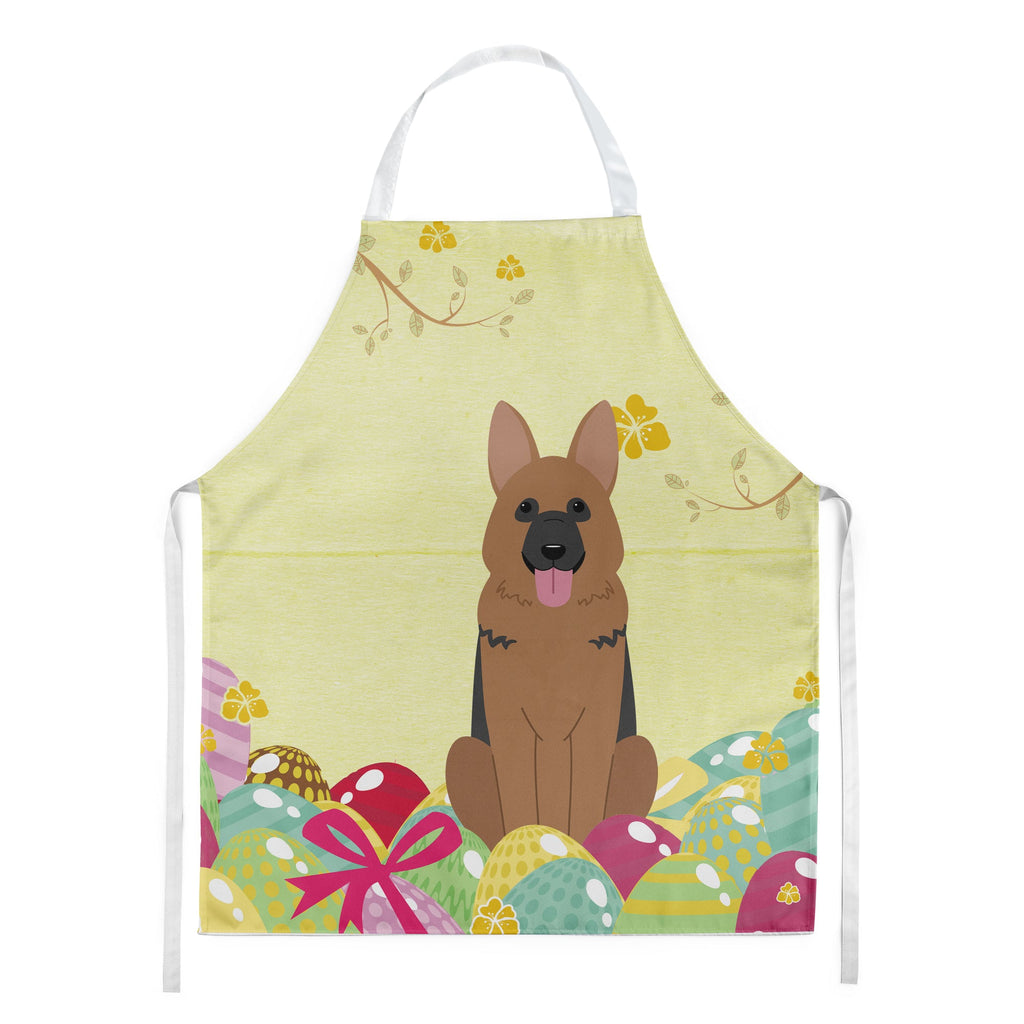 Easter Eggs German Shepherd Apron Cooking Kitchen Server Baking Crafts Gardening for Adult Women Men, Unisex, Large, Multicolor