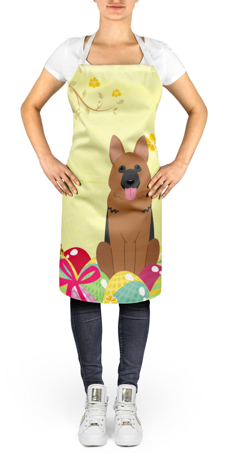 Easter Eggs German Shepherd Apron Cooking Kitchen Server Baking Crafts Gardening for Adult Women Men, Unisex, Large, Multicolor