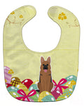 Easter Eggs German Shepherd Baby Bib Easy-Clean Baby Bib Baby Feeding Accessory Baby Mealtime Essential, 10 x 13, Multicolor
