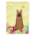 Easter Eggs German Shepherd House Flag 28x40 Porch Sleeve Pole Decorative Outside Yard Banner Artwork Wall Hanging, Polyester