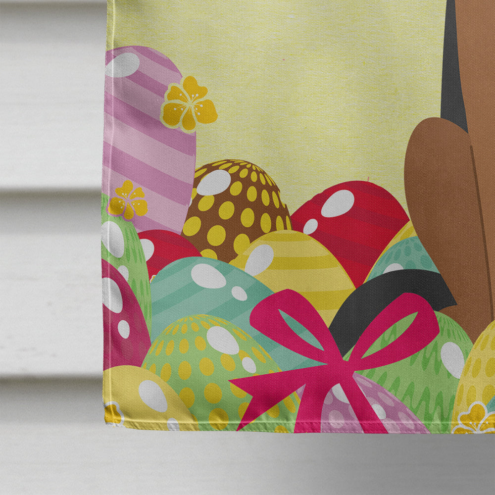 Easter Eggs German Shepherd House Flag 28x40 Porch Sleeve Pole Decorative Outside Yard Banner Artwork Wall Hanging, Polyester