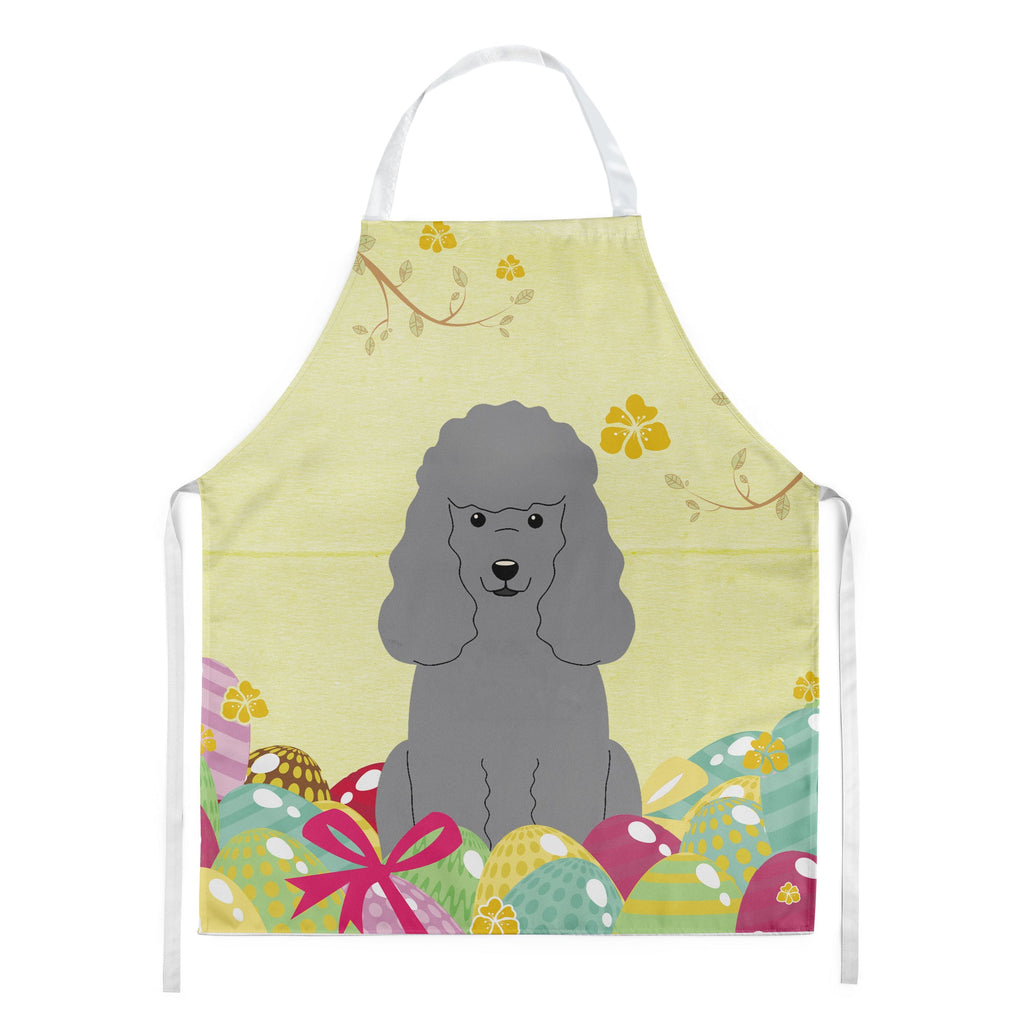 Easter Eggs Poodle Silver Apron Cooking Kitchen Server Baking Crafts Gardening for Adult Women Men, Unisex, Large, Multicolor