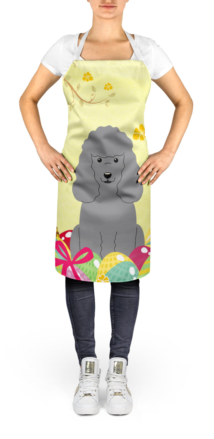 Easter Eggs Poodle Silver Apron Cooking Kitchen Server Baking Crafts Gardening for Adult Women Men, Unisex, Large, Multicolor