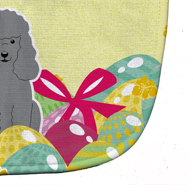 Easter Eggs Poodle Silver Baby Bib Easy-Clean Baby Bib Baby Feeding Accessory Baby Mealtime Essential, 10 x 13, Multicolor