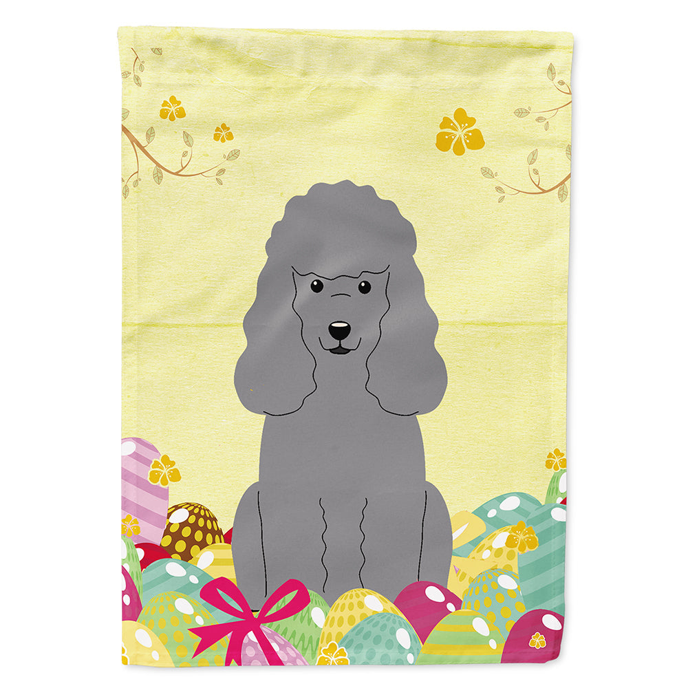 Easter Eggs Poodle Silver House Flag 28x40 Porch Sleeve Pole Decorative Outside Yard Banner Artwork Wall Hanging, Polyester