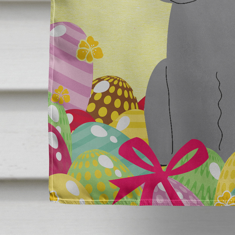 Easter Eggs Poodle Silver House Flag 28x40 Porch Sleeve Pole Decorative Outside Yard Banner Artwork Wall Hanging, Polyester