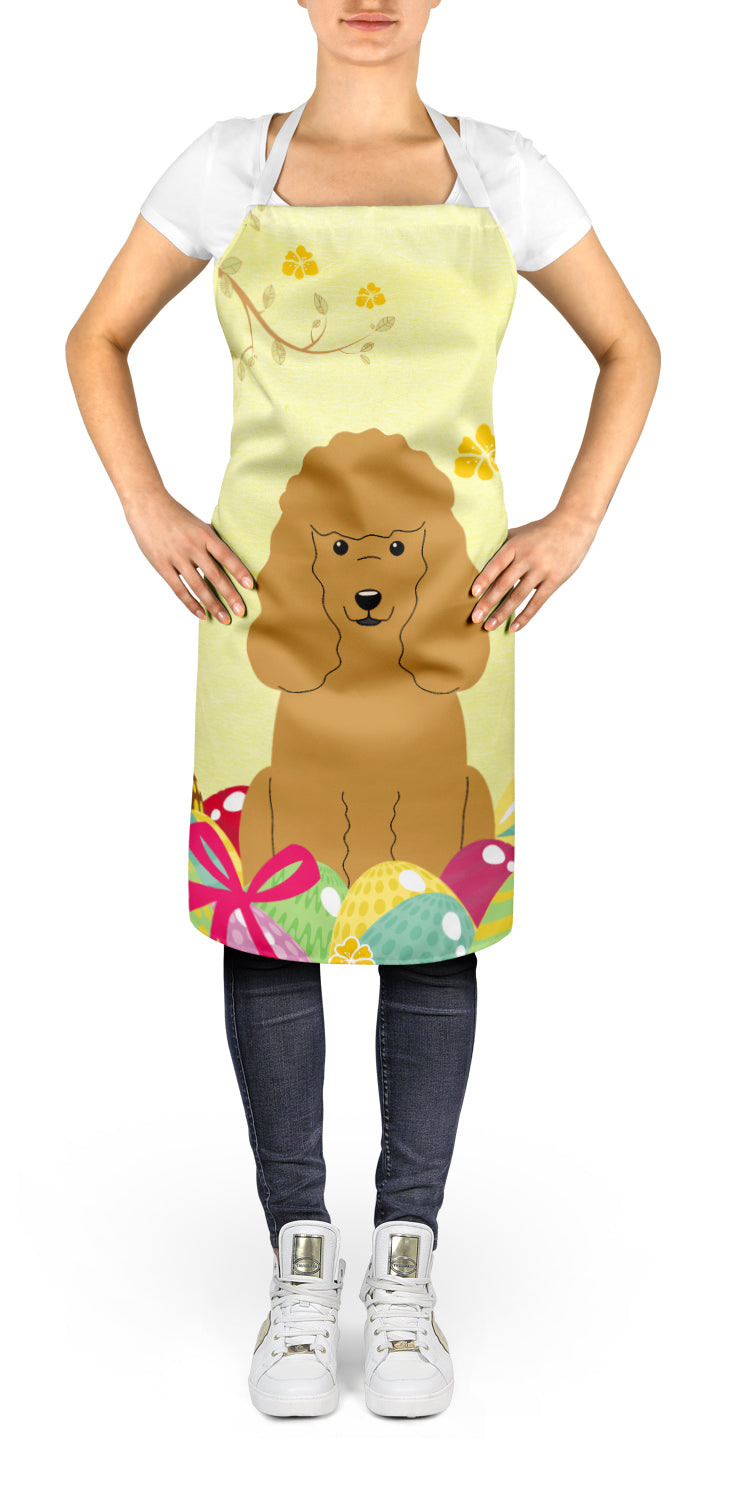 Easter Eggs Poodle Tan Apron Cooking Kitchen Server Baking Crafts Gardening for Adult Women Men, Unisex, Large, Multicolor