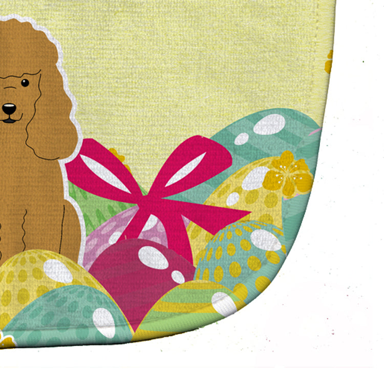 Easter Eggs Poodle Tan Baby Bib Easy-Clean Baby Bib Baby Feeding Accessory Baby Mealtime Essential, 10 x 13, Multicolor
