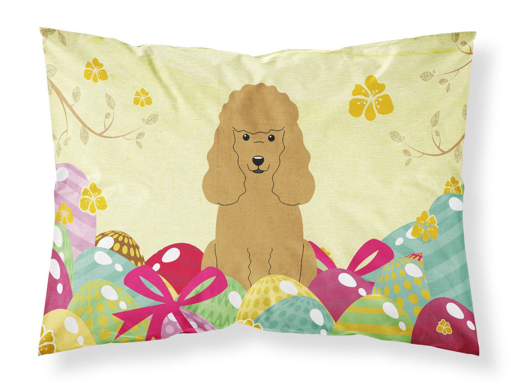 Easter Eggs Poodle Tan Standard Pillowcase Lightweight Super Soft Easy Care Decorative Artwork Pillowcase, Standard