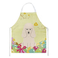 Easter Eggs Poodle White Apron Cooking Kitchen Server Baking Crafts Gardening for Adult Women Men, Unisex, Large, Multicolor