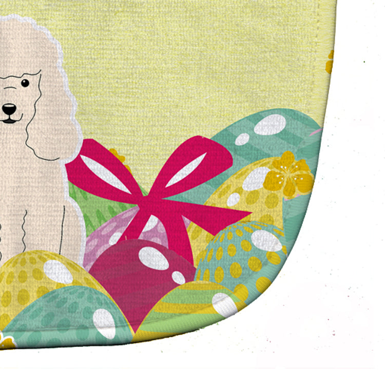 Easter Eggs Poodle White Baby Bib Easy-Clean Baby Bib Baby Feeding Accessory Baby Mealtime Essential, 10 x 13, Multicolor