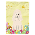 Easter Eggs Poodle White House Flag 28x40 Porch Sleeve Pole Decorative Outside Yard Banner Artwork Wall Hanging, Polyester