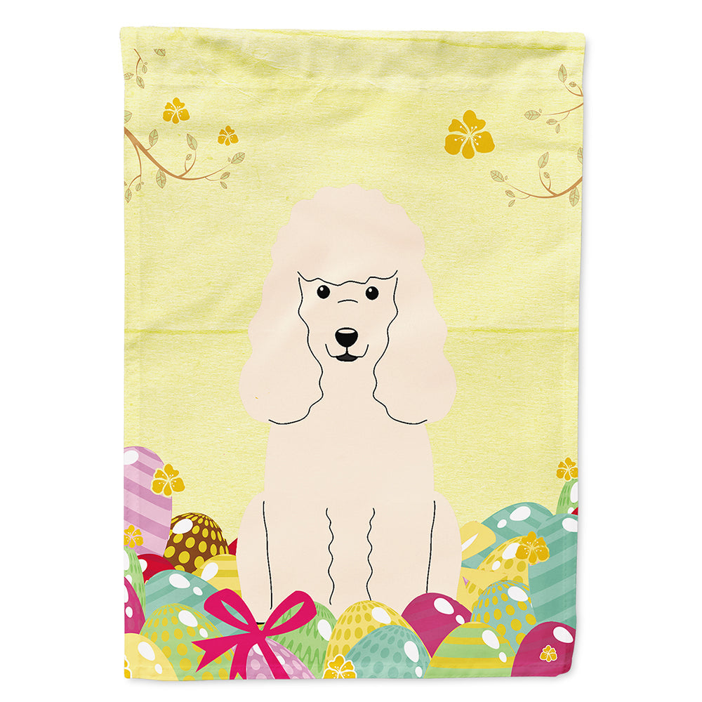 Easter Eggs Poodle White House Flag 28x40 Porch Sleeve Pole Decorative Outside Yard Banner Artwork Wall Hanging, Polyester