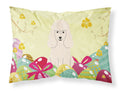 Easter Eggs Poodle White Standard Pillowcase Lightweight Super Soft Easy Care Decorative Artwork Pillowcase, Standard