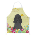 Easter Eggs Poodle Black Apron Cooking Kitchen Server Baking Crafts Gardening for Adult Women Men, Unisex, Large, Multicolor