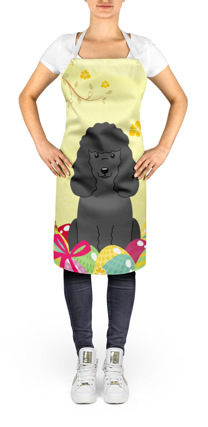 Easter Eggs Poodle Black Apron Cooking Kitchen Server Baking Crafts Gardening for Adult Women Men, Unisex, Large, Multicolor