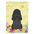 Easter Eggs Poodle Black House Flag 28x40 Porch Sleeve Pole Decorative Outside Yard Banner Artwork Wall Hanging, Polyester
