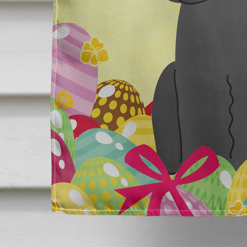 Easter Eggs Poodle Black House Flag 28x40 Porch Sleeve Pole Decorative Outside Yard Banner Artwork Wall Hanging, Polyester