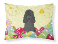 Easter Eggs Poodle Black Standard Pillowcase Lightweight Super Soft Easy Care Decorative Artwork Pillowcase, Standard