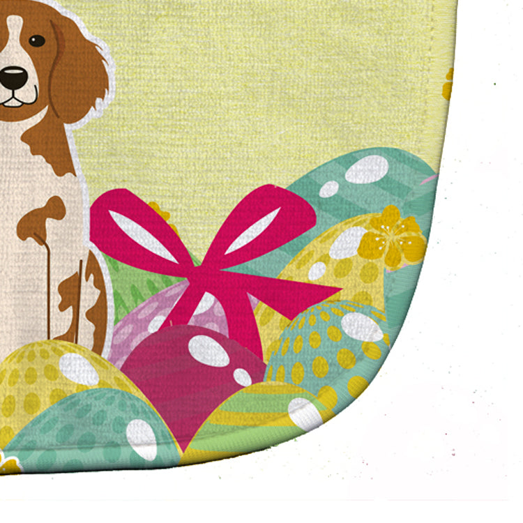 Easter Eggs Brittany Spaniel Baby Bib Easy-Clean Baby Bib Baby Feeding Accessory Baby Mealtime Essential, 10 x 13, Multicolor