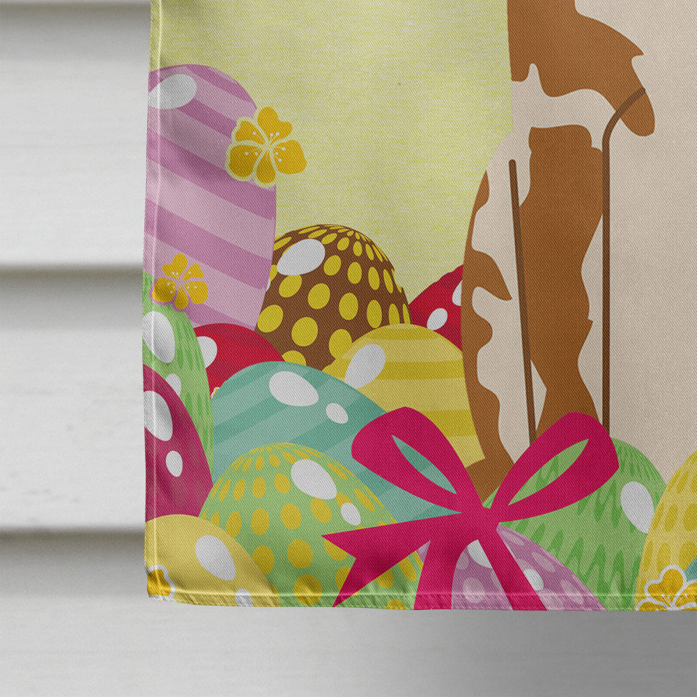 Easter Eggs Brittany Spaniel House Flag 28x40 Porch Sleeve Pole Decorative Outside Yard Banner Artwork Wall Hanging, Polyester