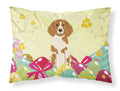 Easter Eggs Brittany Spaniel Standard Pillowcase Lightweight Super Soft Easy Care Decorative Artwork Pillowcase, Standard