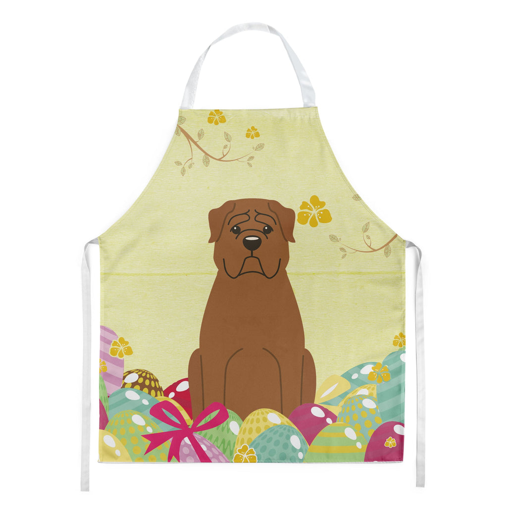 Easter Eggs Dogue de Bourdeaux Apron Cooking Kitchen Server Baking Crafts Gardening for Adult Women Men, Unisex, Large, Multicolor