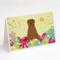 Easter Eggs Dogue de Bourdeaux Greeting Cards Pack of 8 Blank Cards with Envelopes Whimsical A7 Size 5x7