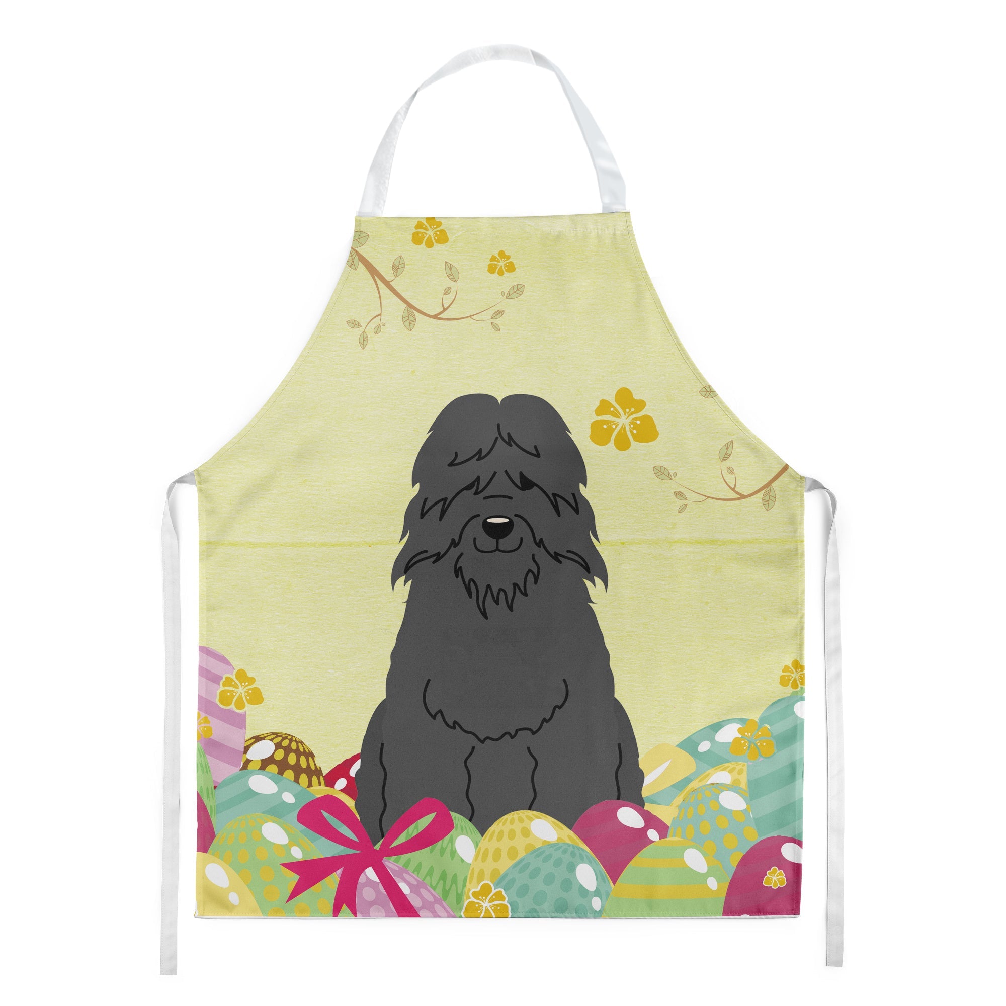 Easter Eggs Bouvier des Flandres Apron Cooking Kitchen Server Baking Crafts Gardening for Adult Women Men, Unisex, Large, Multicolor