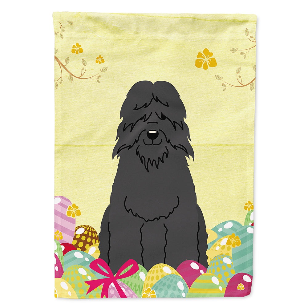 Easter Eggs Bouvier des Flandres House Flag 28x40 Porch Sleeve Pole Decorative Outside Yard Banner Artwork Wall Hanging, Polyester