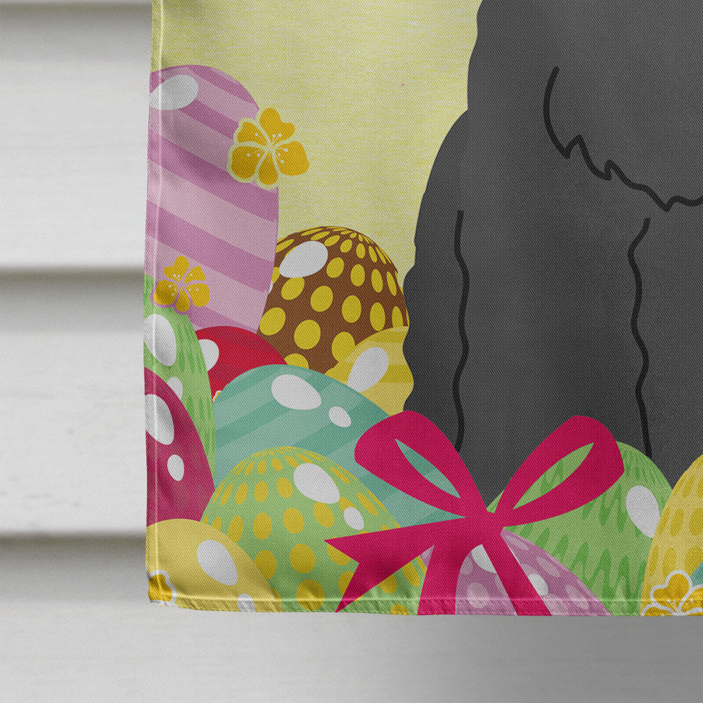 Easter Eggs Bouvier des Flandres House Flag 28x40 Porch Sleeve Pole Decorative Outside Yard Banner Artwork Wall Hanging, Polyester