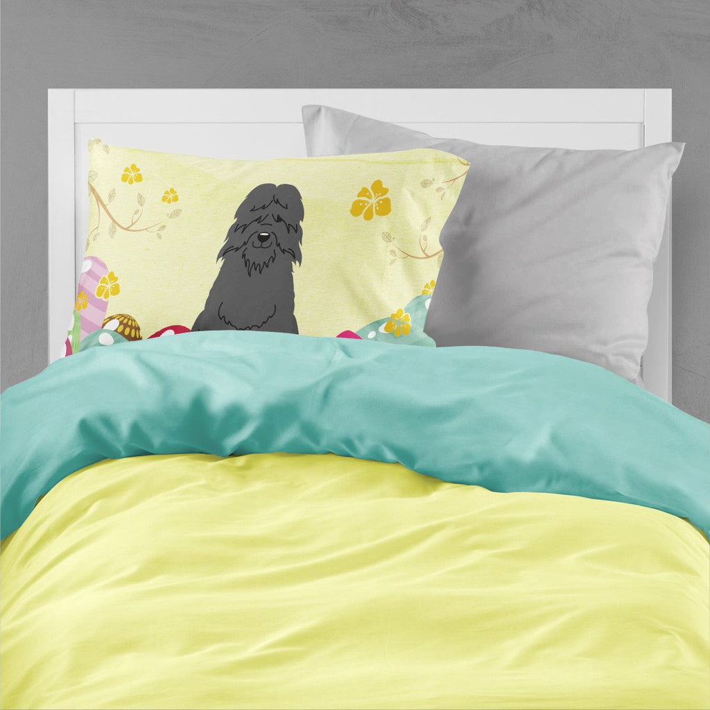Easter Eggs Bouvier des Flandres Standard Pillowcase Lightweight Super Soft Easy Care Decorative Artwork Pillowcase, Standard