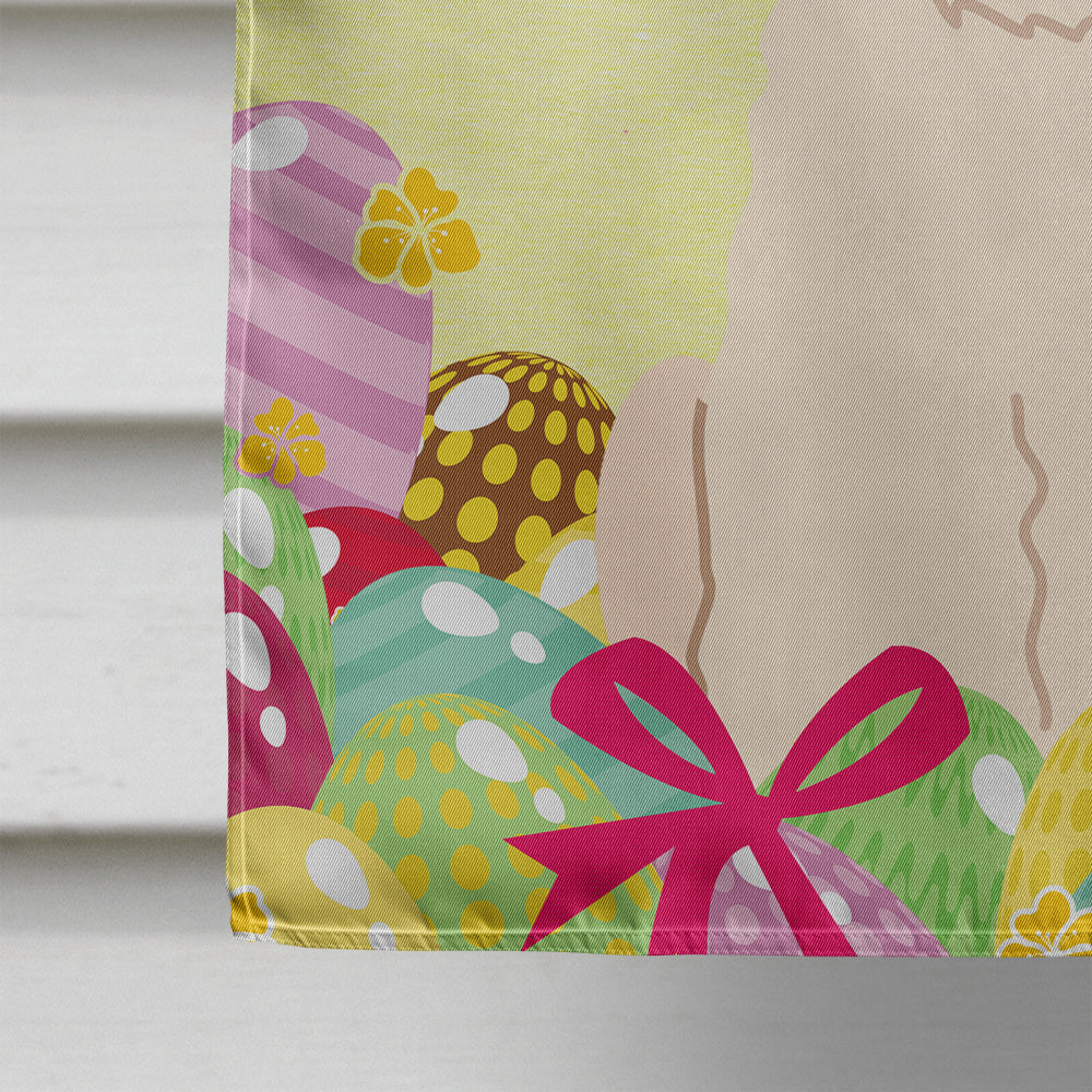 Easter Eggs Bichon Frise House Flag 28x40 Porch Sleeve Pole Decorative Outside Yard Banner Artwork Wall Hanging, Polyester