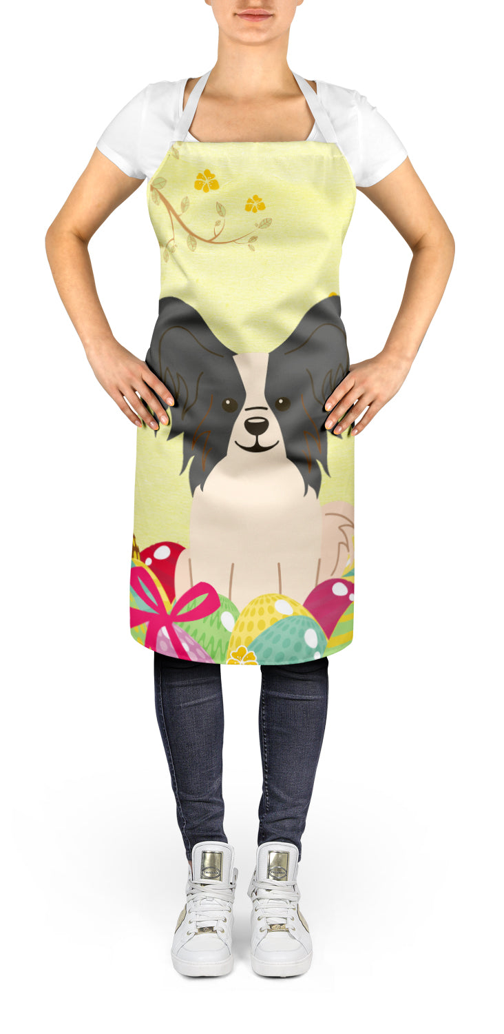 Easter Eggs Papillon Black White Apron Cooking Kitchen Server Baking Crafts Gardening for Adult Women Men, Unisex, Large, Multicolor
