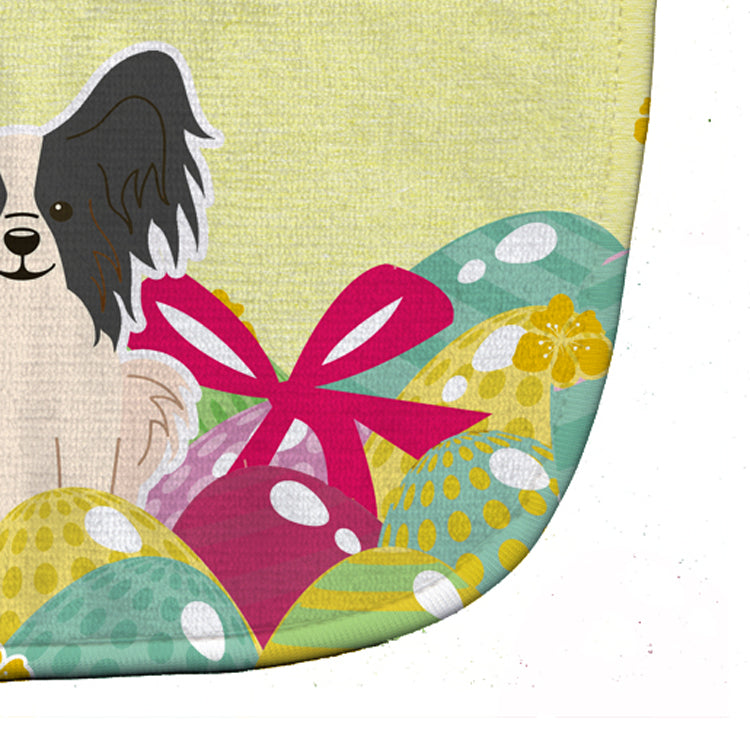 Easter Eggs Papillon Black White Baby Bib Easy-Clean Baby Bib Baby Feeding Accessory Baby Mealtime Essential, 10 x 13, Multicolor