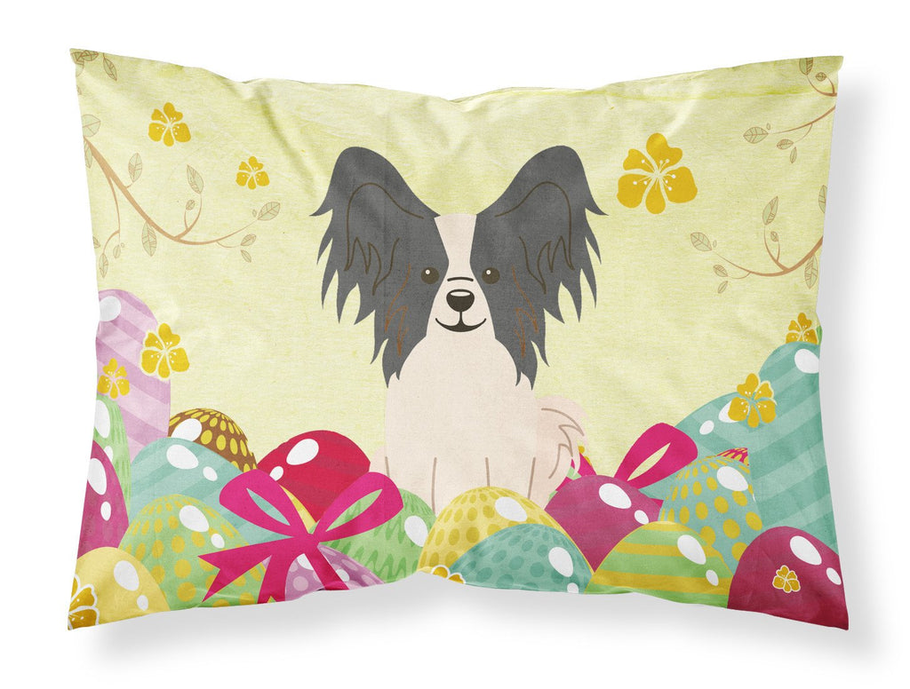 Easter Eggs Papillon Black White Standard Pillowcase Lightweight Super Soft Easy Care Decorative Artwork Pillowcase, Standard