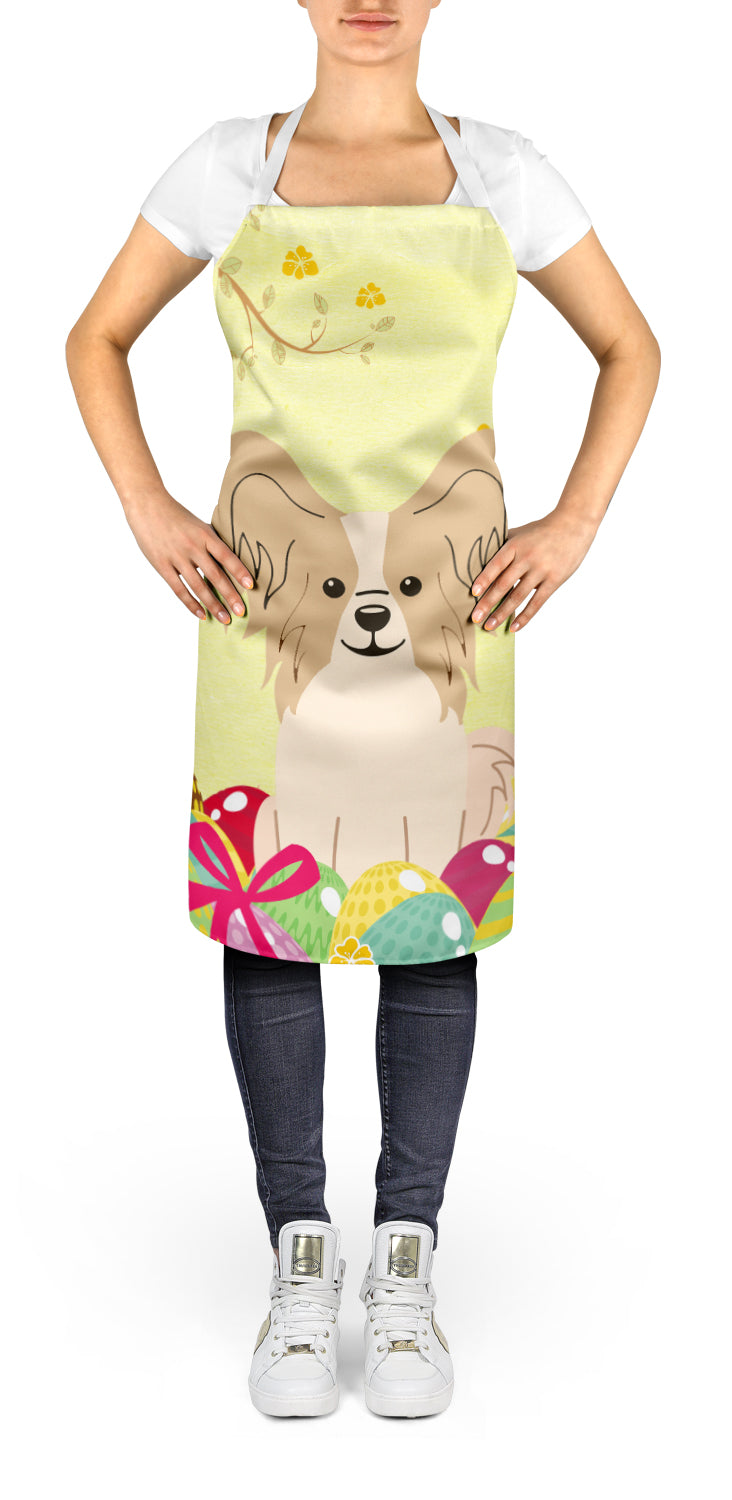 Easter Eggs Papillon Sable White Apron Cooking Kitchen Server Baking Crafts Gardening for Adult Women Men, Unisex, Large, Multicolor