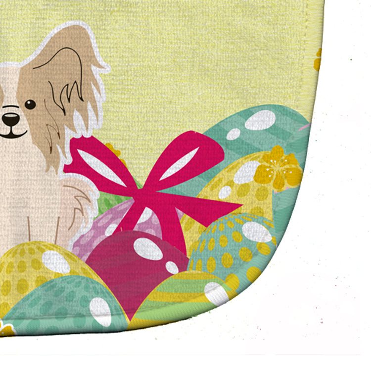 Easter Eggs Papillon Sable White Baby Bib Easy-Clean Baby Bib Baby Feeding Accessory Baby Mealtime Essential, 10 x 13, Multicolor