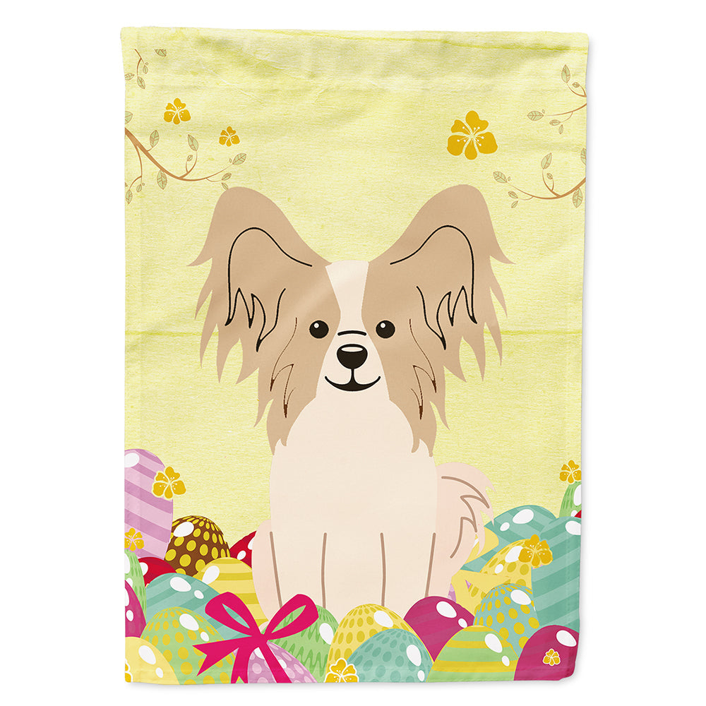 Easter Eggs Papillon Sable White House Flag 28x40 Porch Sleeve Pole Decorative Outside Yard Banner Artwork Wall Hanging, Polyester