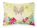Easter Eggs Papillon Sable White Standard Pillowcase Lightweight Super Soft Easy Care Decorative Artwork Pillowcase, Standard