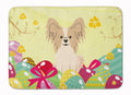 Easter Eggs Papillon Sable White Memory Foam Kitchen Mat Machine Washable Anti-Fatigue Cushion Comfort Bath or Kitchen Rug
