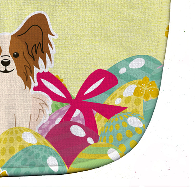 Easter Eggs Papillon Red White Baby Bib Easy-Clean Baby Bib Baby Feeding Accessory Baby Mealtime Essential, 10 x 13, Multicolor